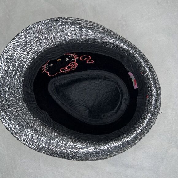 Hello Kitty Fedora Hat One Size Sparkling Red Trim Embroidery Sanrio 2012 - Picture 5 of 8